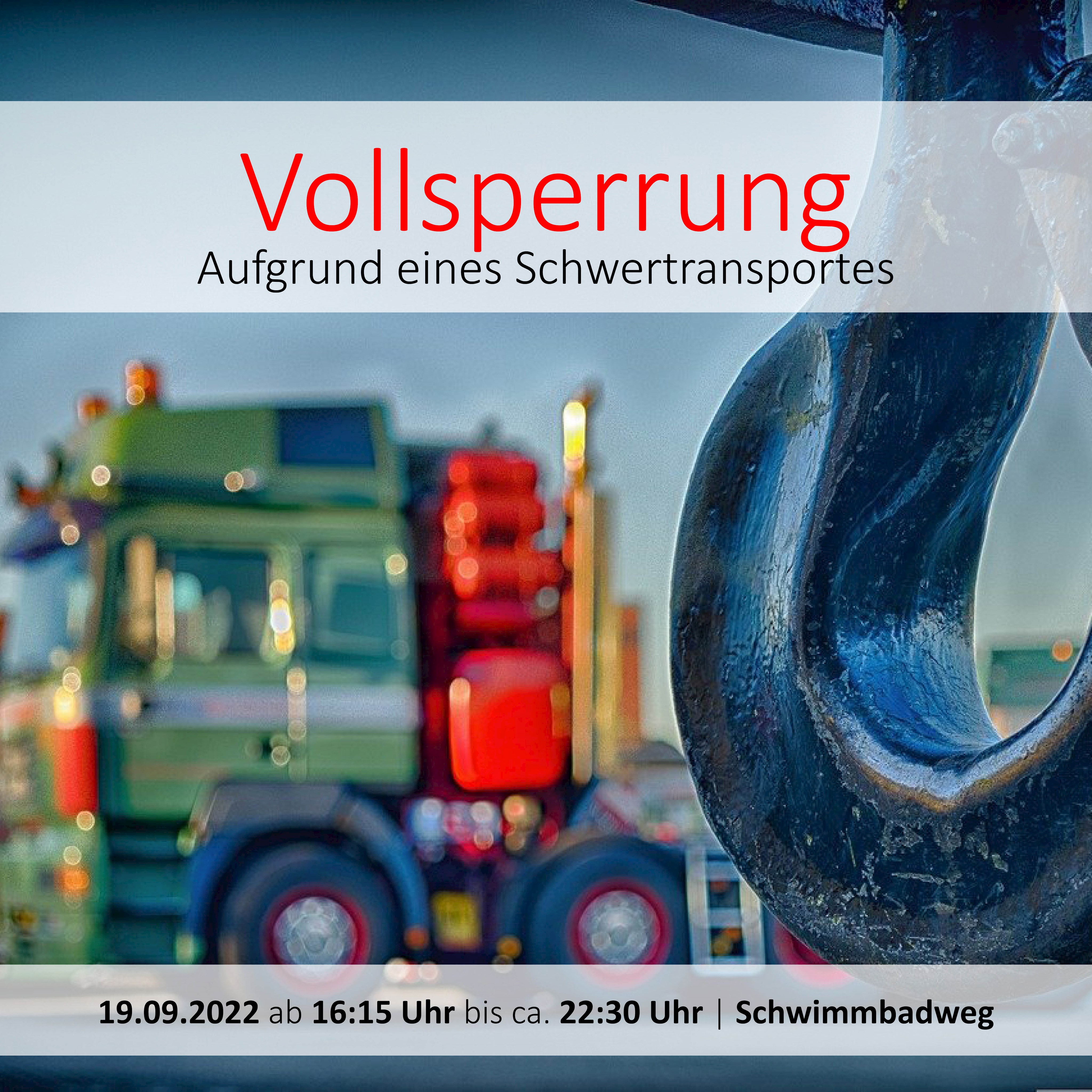 Vollsperrung am 19.09.2022 in Münnerstadt | Schwimmbadweg