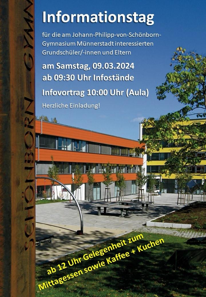 Informationstag Johann-Philipp-von-Schönborn-Gymnasium Münnerstadt