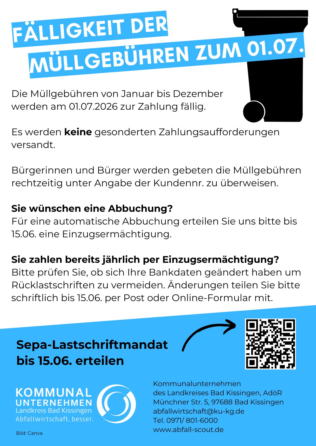 Das Kommunalunternehmen Landkreis Bad Kissingen informiert